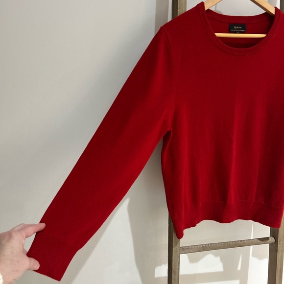 Quince 100% Mongolian Cashmere Crewneck Womens Sweater Large Luxury Old Money - Picture 3 of 7